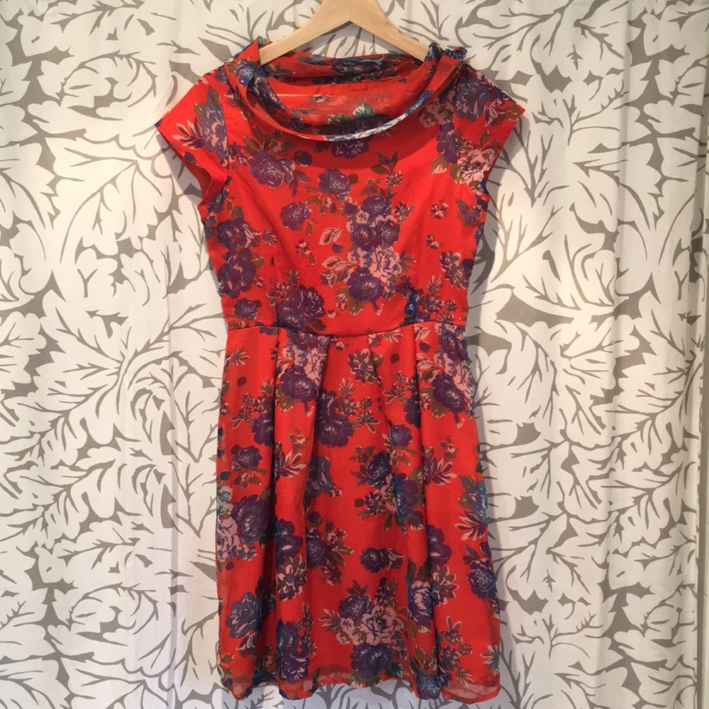 Unique floral dress, designer from Indonesia. 2/4